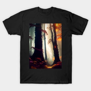 The Fantasy Light In Forest. T-Shirt